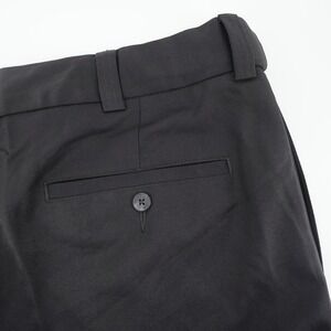 Oak Hill Mens Black Pleated Dress Pants Big and Tall 44x34 Winkle‎ Resistant